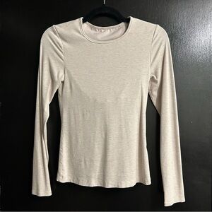 Yogalicious Built In Bra Long Sleeve Stretch Knit Base Layer Thermal Top